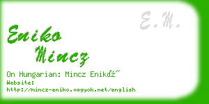 eniko mincz business card